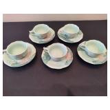 Tea Cups and Saucers - Pink Lotus Design