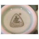 Tea Cups and Saucers - Pink Lotus Design