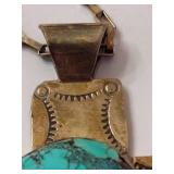 Navajo Silver Cross w/Turquoise Centerpiece