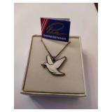 Pia Silver Chain w/Dove Pendant