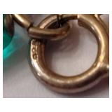 Amethyst & Emerald Glass Bead Anklets