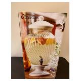 Beverage Dispenser with Ceramic Footed Base
