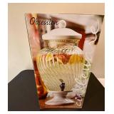 Beverage Dispenser with Ceramic Footed Base