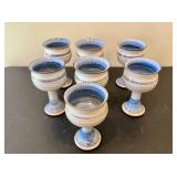 Vintage Stoneware Pottery Goblets