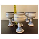 Vintage Stoneware Pottery Goblets