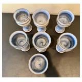 Vintage Stoneware Pottery Goblets