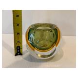 Vintage Murano Sommerso Green Art Glass Candleholder & more.