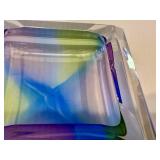 Vintage Murano Sommerso Green Art Glass Candleholder & more.