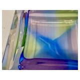 Vintage Murano Sommerso Green Art Glass Candleholder & more.