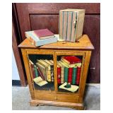 Vintage "Book" Themed Cabinet and Books