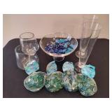 Lot of Glass Vases & Marbles