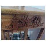 Hand Carved Wooden Nesting Side Tables