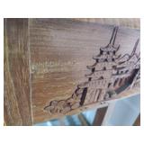 Hand Carved Wooden Nesting Side Tables