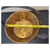 Set of Two Antique Brass Buckets with Handles