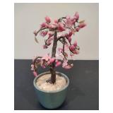 Vintage Bonsai Tree w/Cherry Blossoms