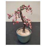 Vintage Bonsai Tree w/Cherry Blossoms