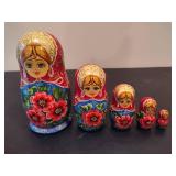 Hand Painted Wooden Nesting Dolls
