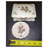 Vintage Rosenthal Floral Trinket Box & Ring Plates