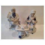 Vintage Deville Colonial Blue Victorian Couple