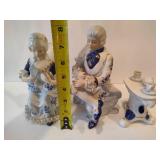 Vintage Deville Colonial Blue Victorian Couple