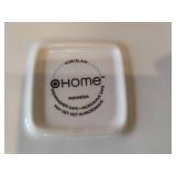 White Tall Coffee Mugs & Square Serving Dish