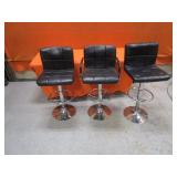 (3) Adjustable Height Barstools (seat height 24" to 32")