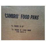 (7) (New) Cambro 1/3 x 6" Food Pans