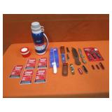 Knives, Thermos, Gas Lantern Mantles