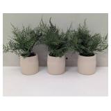 3 Piece Faux Ferns- Table Top Decor