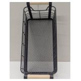 Rectangular Wire Natural Wood Handles Basket - Brightroom™