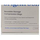 9pc (L-XL-Jumbo) Compression Bags Set Clear - Brightroom™: Vacuum Seal Storage for Clothing & Bedding, Plastic