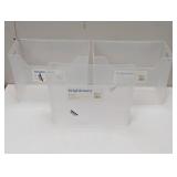 3pc Multipurpose Storage Bin Clear - Brightroom™: Polyethylene, Universal Utility,