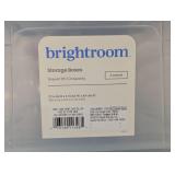 4 Pack 16qt Storage Boxes Pewter Aqua - Brightroom™