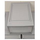 IRIS Compact Stacking Storage Plastic Drawer Organizer with Clear Doors