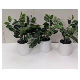 Set of 3 Beautiful Faux Olive Style Plants