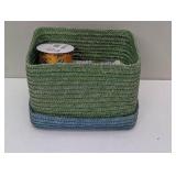 Weave Bin Filled With Ribbon