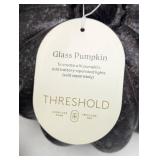 Pair of Textured Black Glass Pumpkins