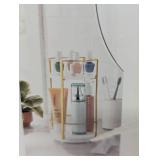 10" x 5.7" Round Metal Countertop Turntable Brass - Brightroom™