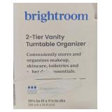 10" x 5.7" Round Metal Countertop Turntable Brass - Brightroom™