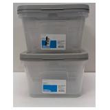 4 Pack - 16qt Storage Boxes Gray - Room Essentials