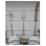 3 Piece - 2 Flour Sack Kitchen Towels with Mini Serving Tray