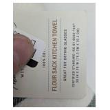 3 Piece - 2 Flour Sack Kitchen Towels with Mini Serving Tray