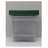 3 Pack Medium Latching Clear Ornament Storage Box - Green Lid - Brightroom™: Stackable, Lidded, Dividers
