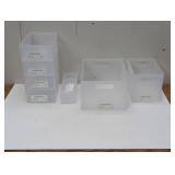 8 Piece Stackable Modular Storage Solution Bins
