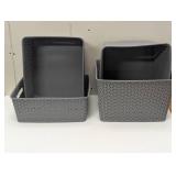 4 Pack Y-Weave Medium Decorative Storage Basket - Brightroom™ - 2 Have Minor Cosmetic