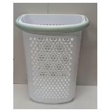 Home Logic Rolling Laundry Hamper White: Clothes Hamper with Wheels, Plastic, 18.63 Volume, Open-Top, 1 Handle