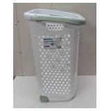 Home Logic Rolling Laundry Hamper White: Clothes Hamper with Wheels, Plastic, 18.63 Volume, Open-Top, 1 Handle