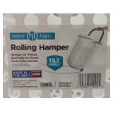 Home Logic Rolling Laundry Hamper White: Clothes Hamper with Wheels, Plastic, 18.63 Volume, Open-Top, 1 Handle