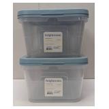 4 Pack 16qt Storage Boxes Pewter Aqua - Brightroom™