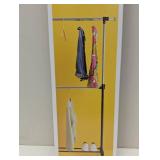 Adjustable Double Rod Garment Rack Black - Room Essentials™: Steel Frame, Fixed Hanging Rod